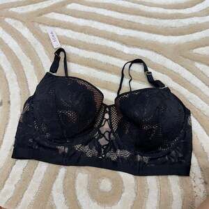 Soma Sexiest Mesh and Lace Balconette Bra Black 38D NwT